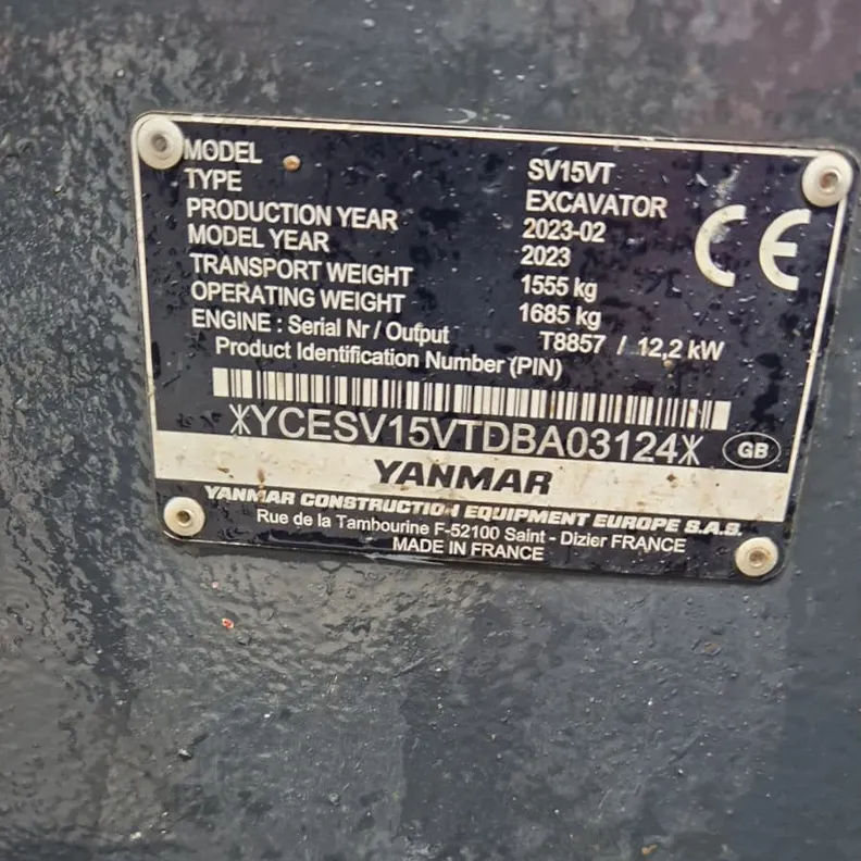 1.5T Excavator Yanmar SV15 2023